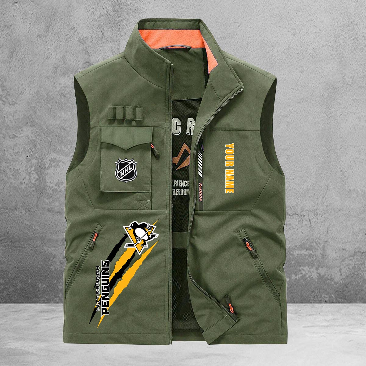 Pittsburgh Penguins New Personalized Multi-Pockets Vest AZBTMPV000187