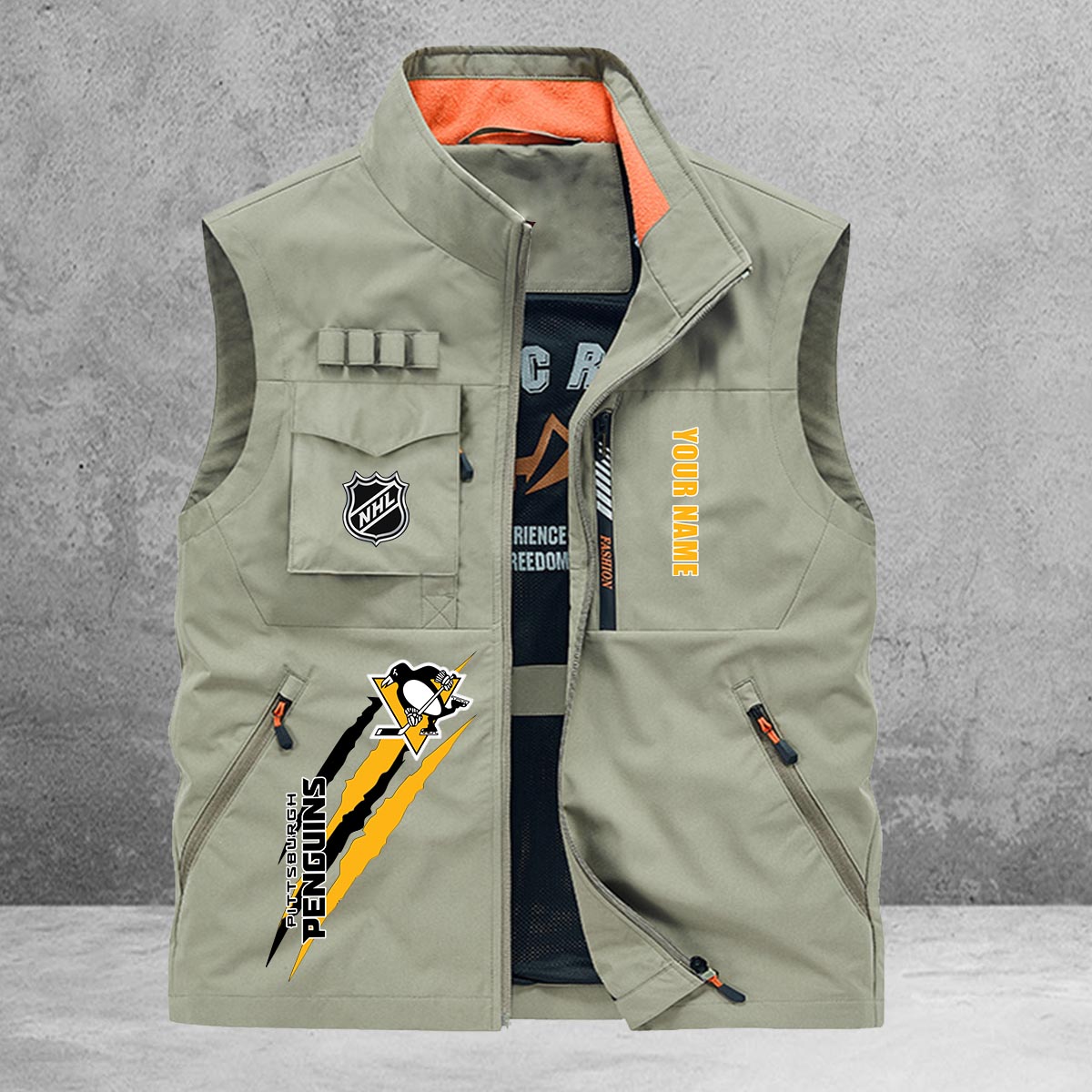 Pittsburgh Penguins New Personalized Multi-Pockets Vest AZBTMPV000187