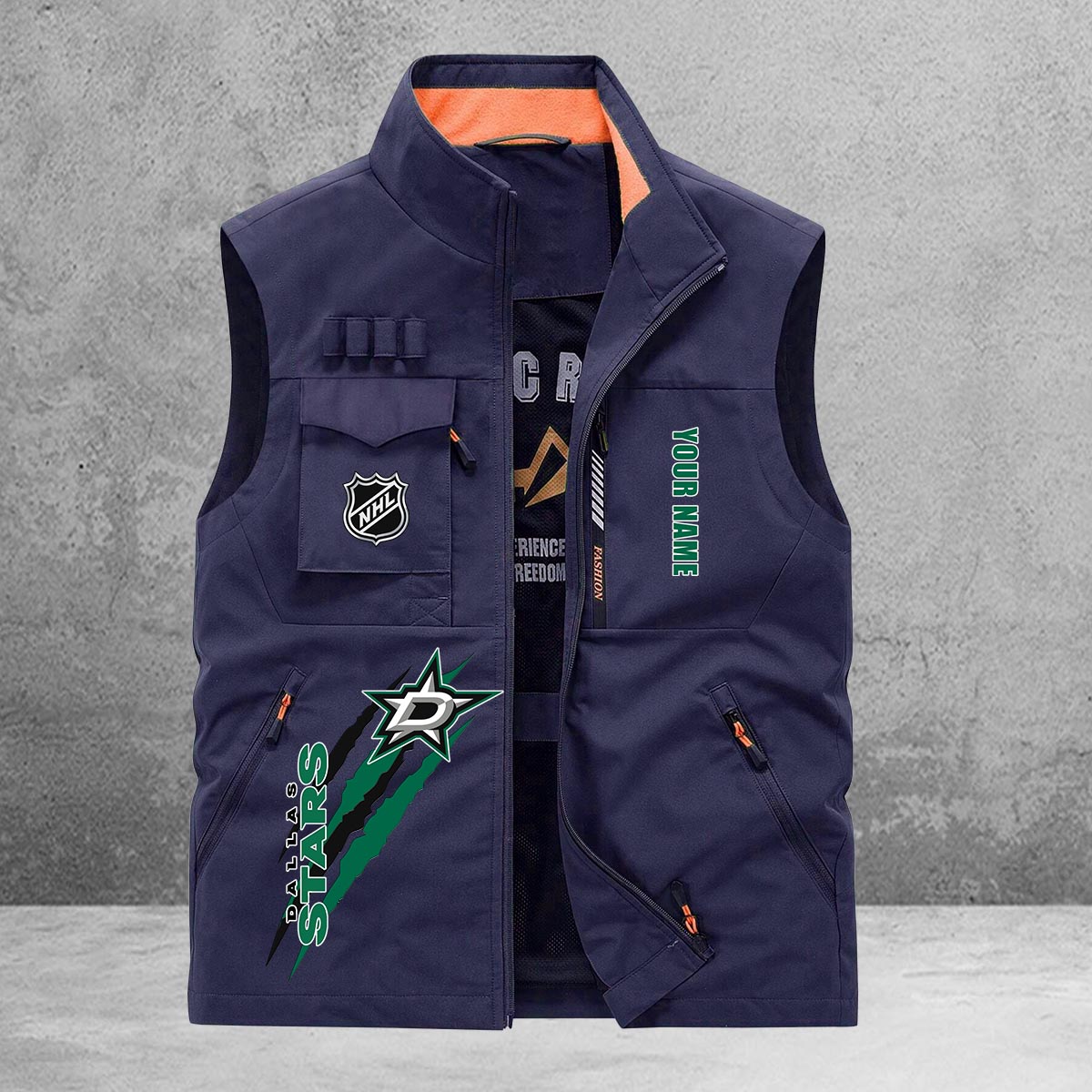 Dallas Stars New Personalized Multi-Pockets Vest AZBTMPV000189