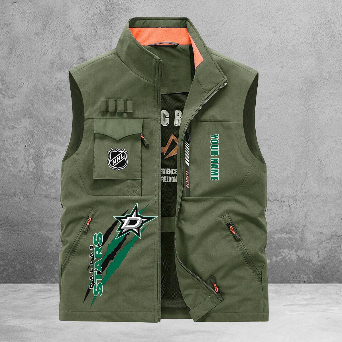 Dallas Stars New Personalized Multi-Pockets Vest AZBTMPV000189