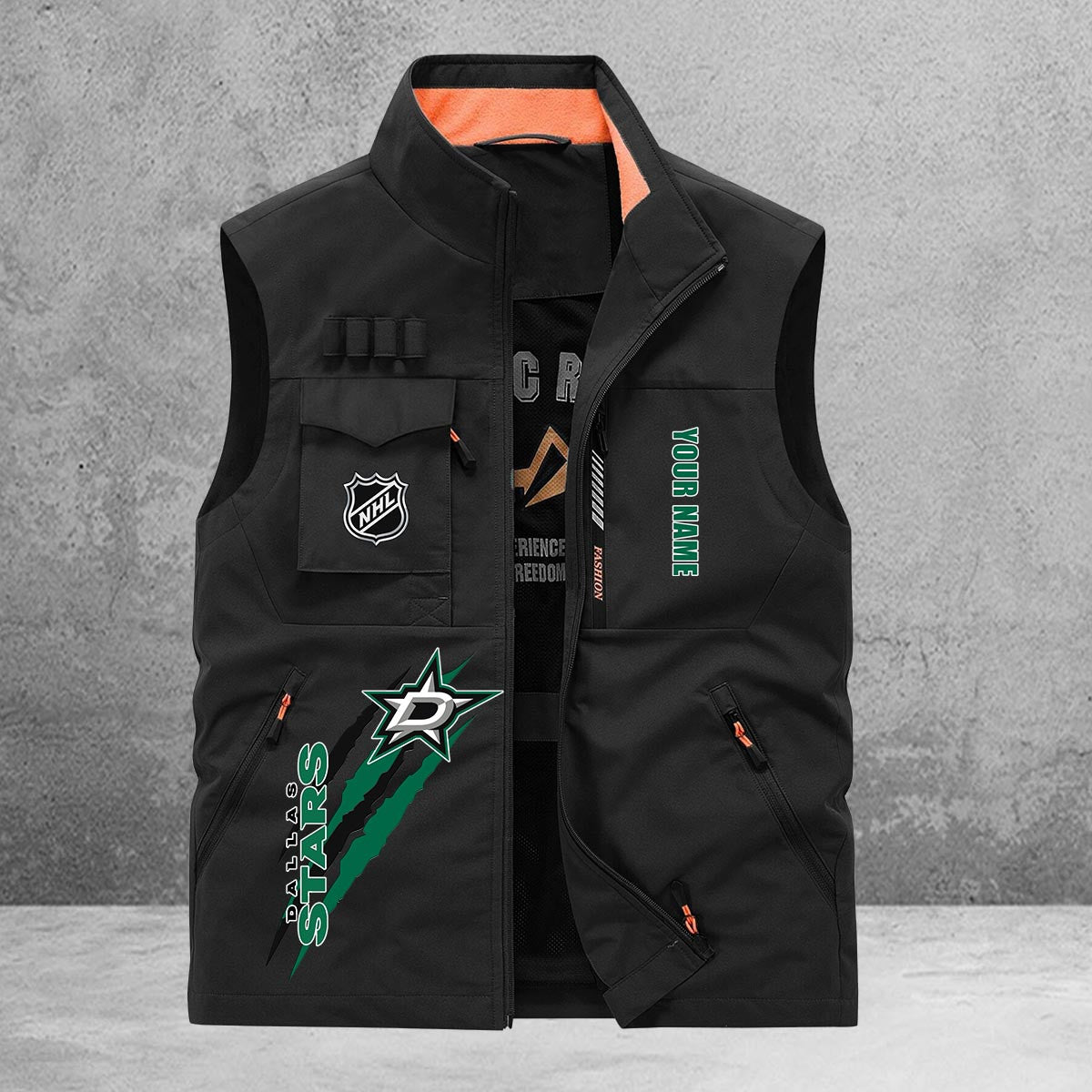 Dallas Stars New Personalized Multi-Pockets Vest AZBTMPV000189
