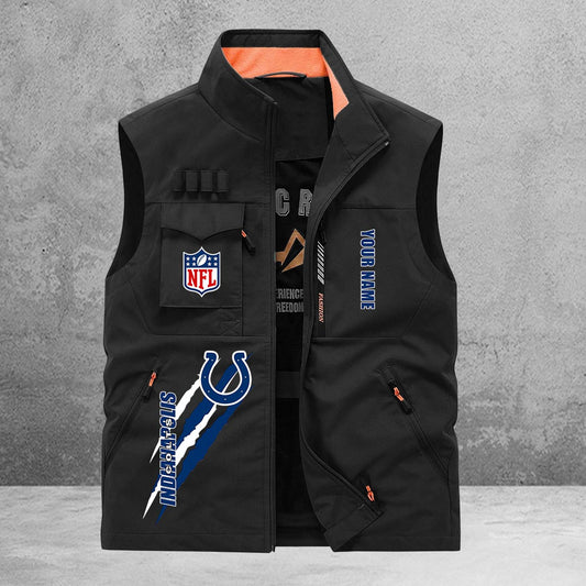 Indianapolis Colts New Personalized Multi-Pockets Vest AZBTMPV000163