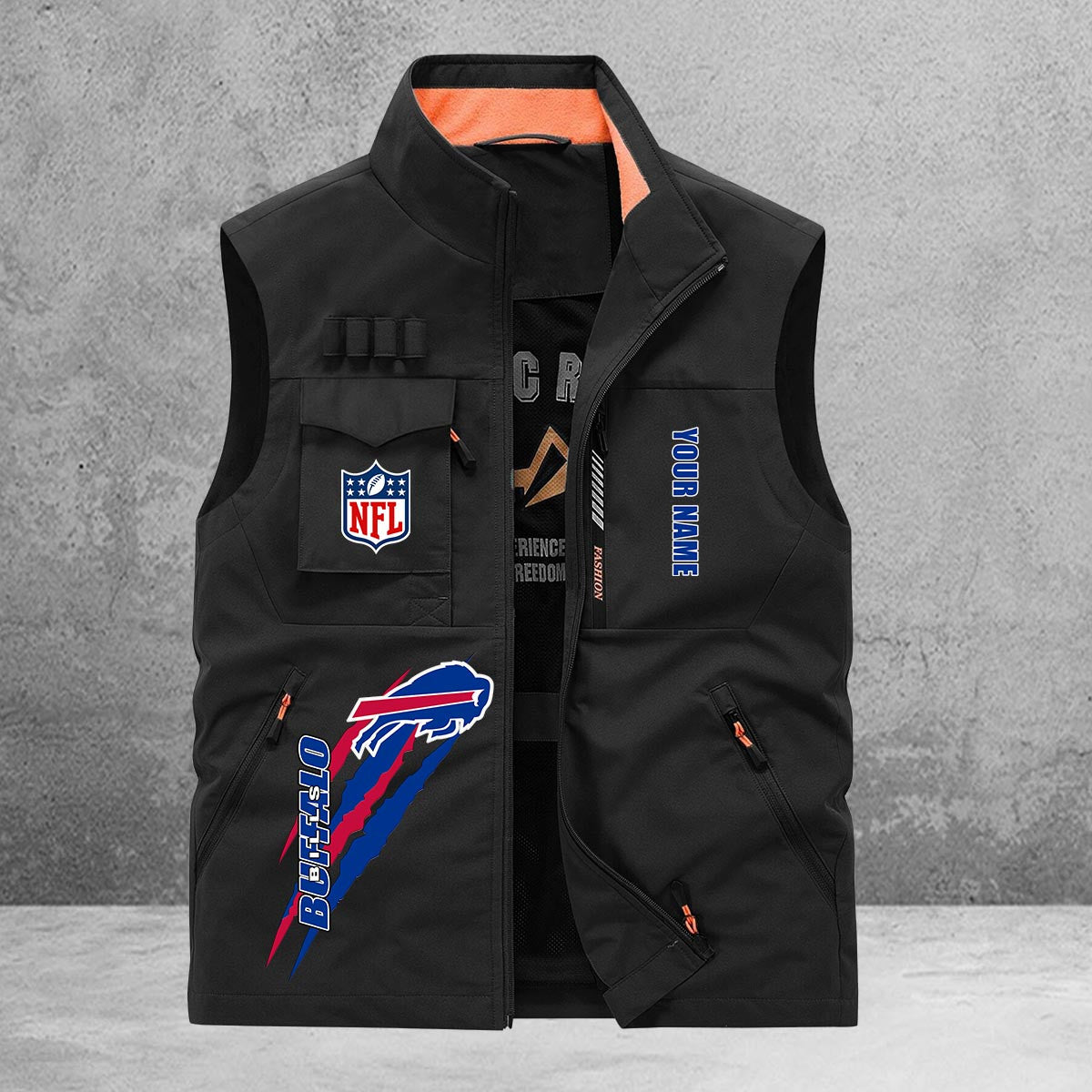 Buffalo Bills New Personalized Multi-Pockets Vest AZBTMPV000164