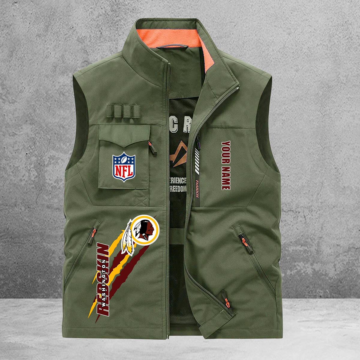 Washington Commanders New Personalized Multi-Pockets Vest AZBTMPV000140