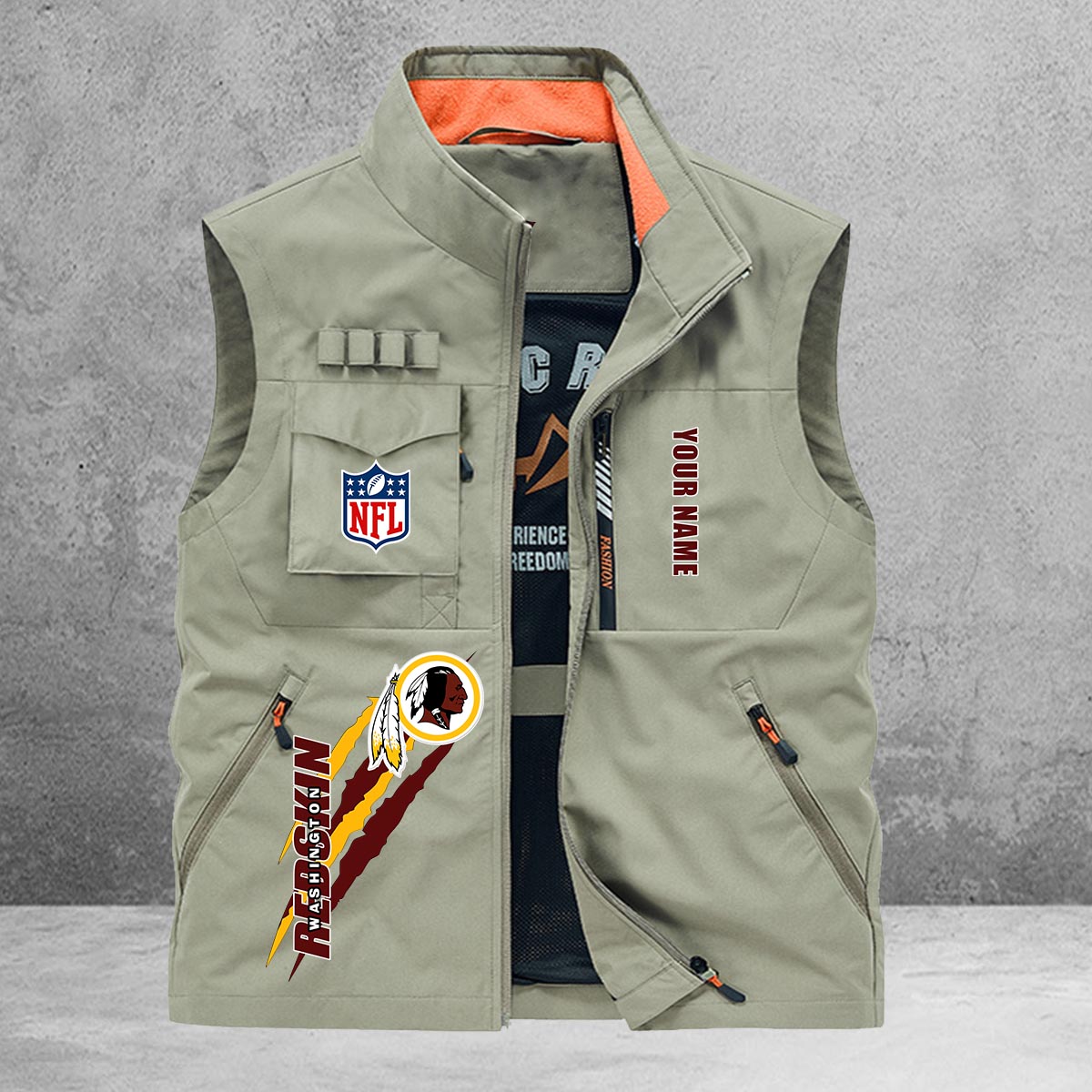 Washington Commanders New Personalized Multi-Pockets Vest AZBTMPV000140