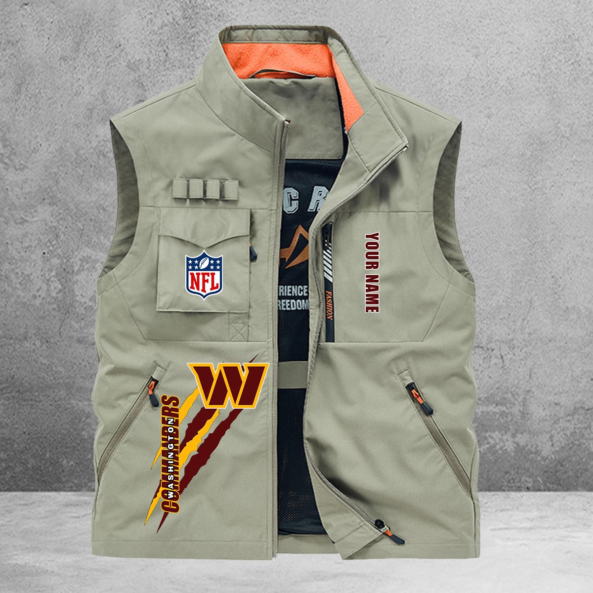 Washington Commanders New Personalized Multi-Pockets Vest AZBTMPV000149