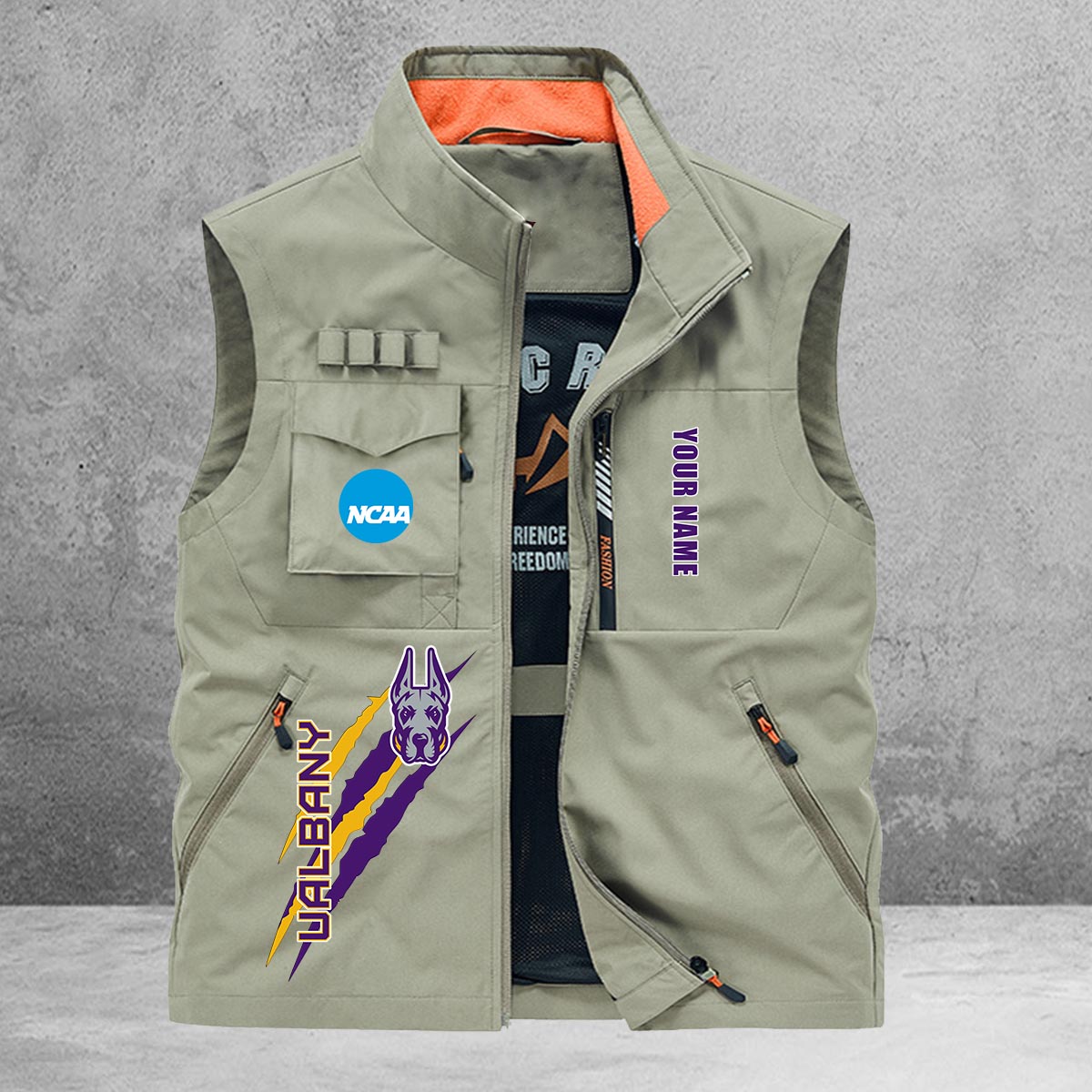 Albany Great Danes New Personalized Multi-Pockets Vest AZBTMPV000006