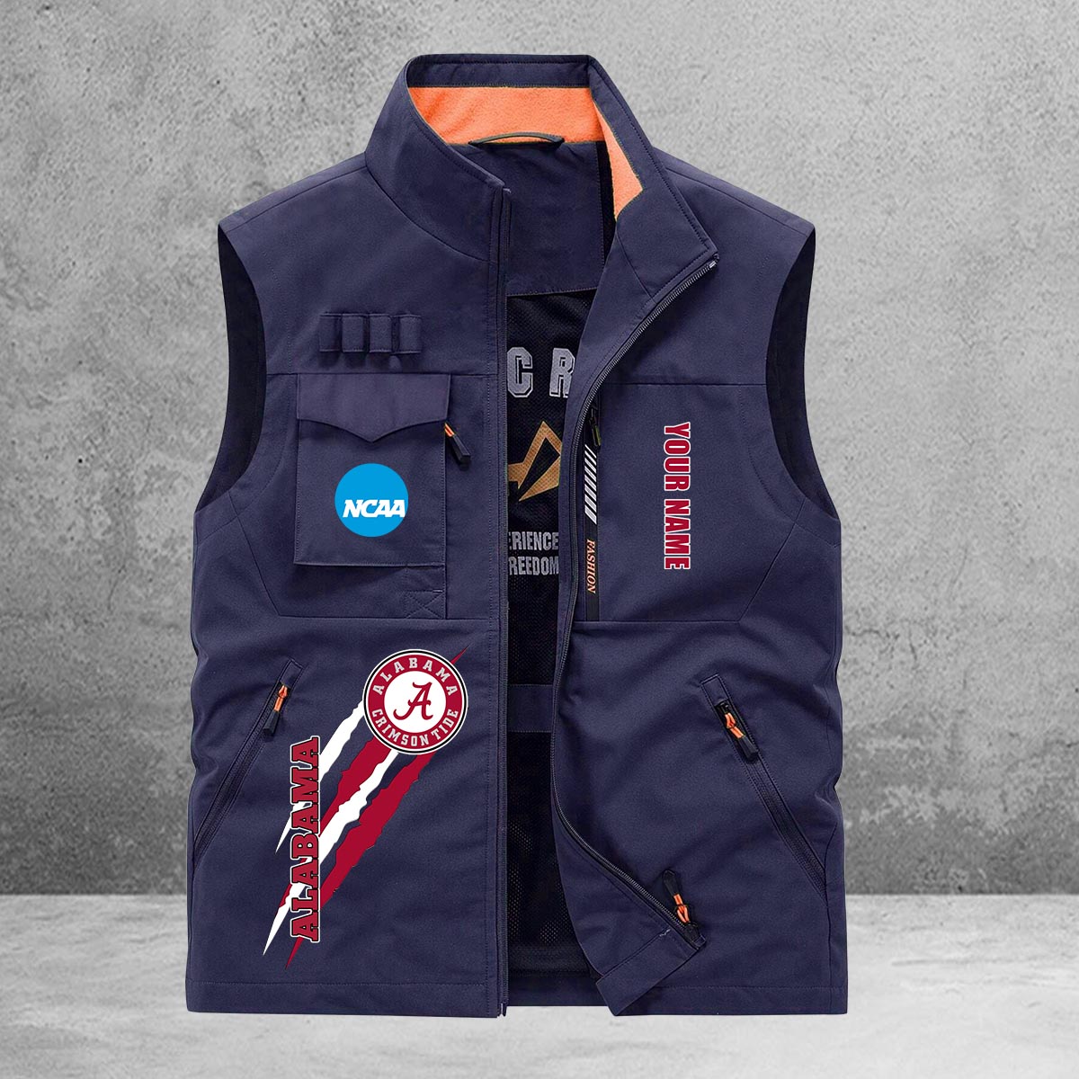 Alabama Crimson Tide New Personalized Multi-Pockets Vest AZBTMPV000008
