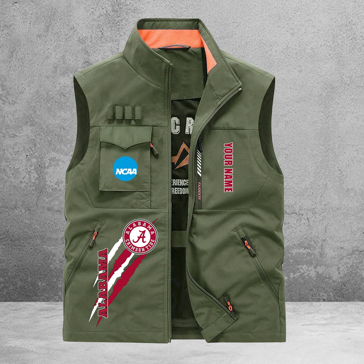 Alabama Crimson Tide New Personalized Multi-Pockets Vest AZBTMPV000008
