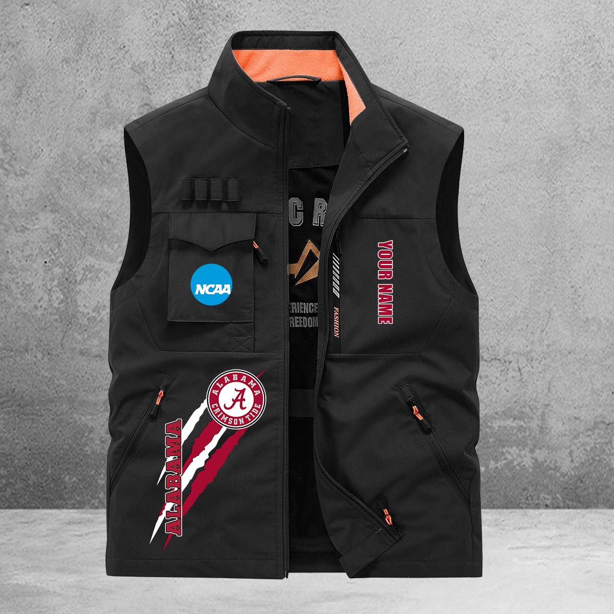 Alabama Crimson Tide New Personalized Multi-Pockets Vest AZBTMPV000008