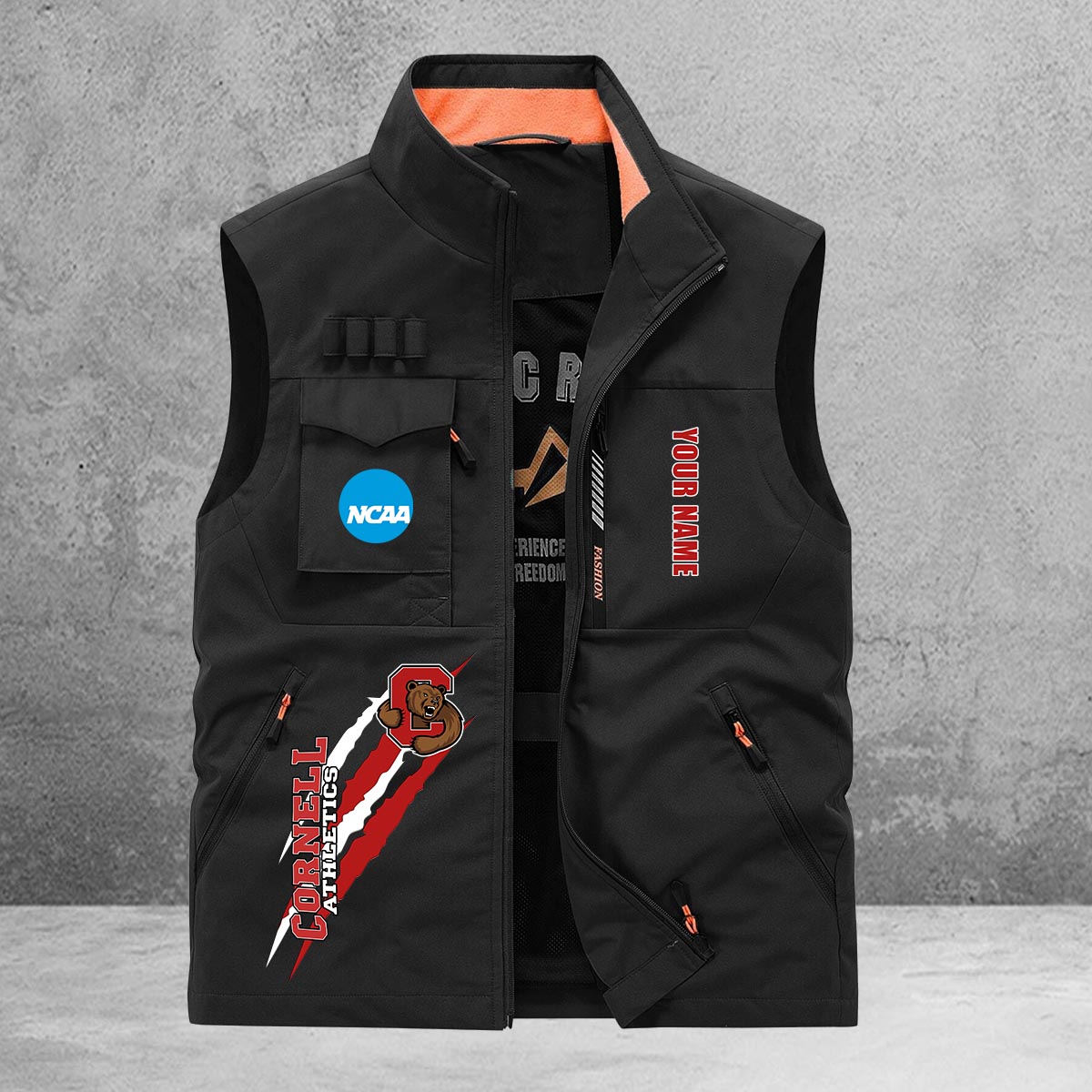 Cornell Big Red New Personalized Multi-Pockets Vest AZBTMPV000023
