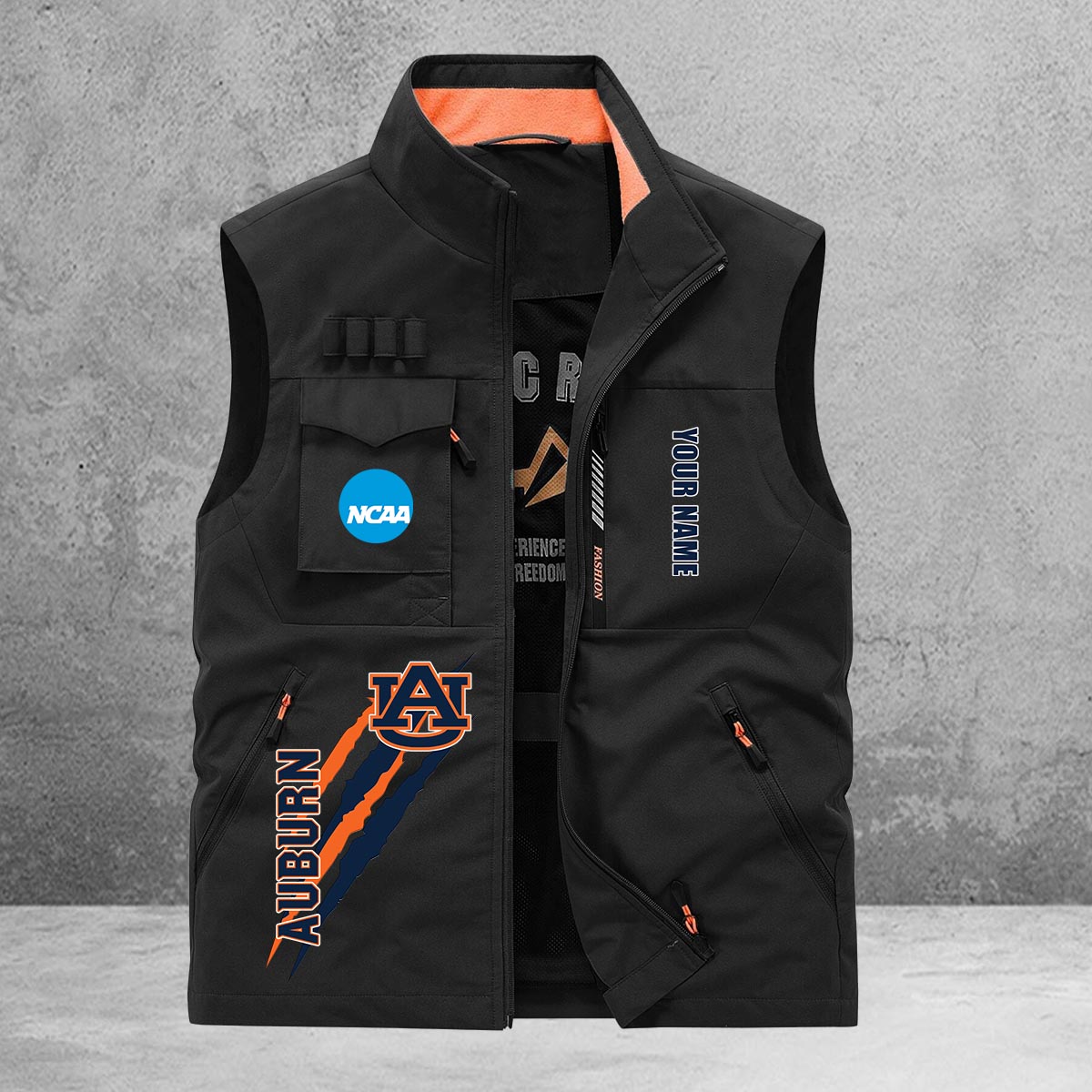 Auburn Tigers New Personalized Multi-Pockets Vest AZBTMPV000020