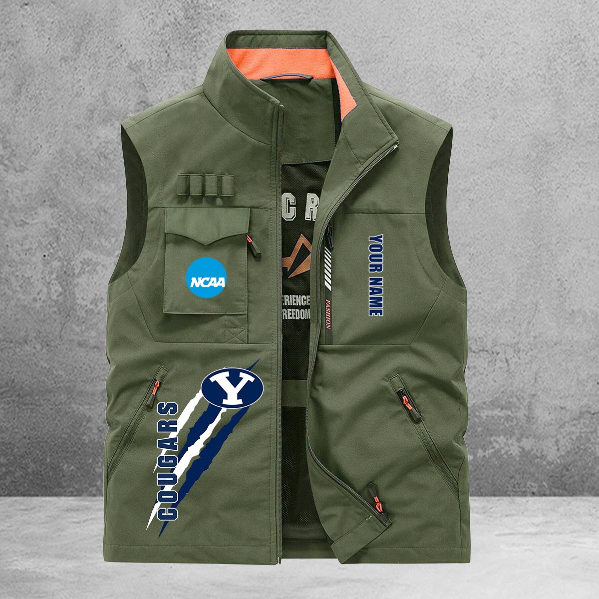 BYU Cougars New Personalized Multi-Pockets Vest AZBTMPV000021