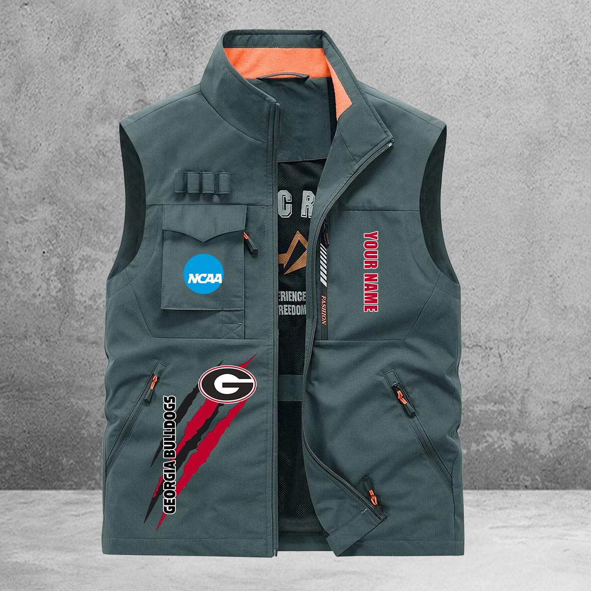 Georgia Bulldogs New Personalized Multi-Pockets Vest AZBTMPV000024