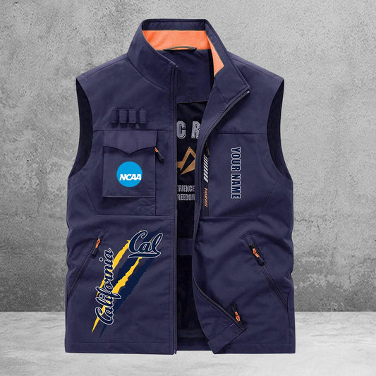 California Golden Bears New Personalized Multi-Pockets Vest AZBTMPV000027