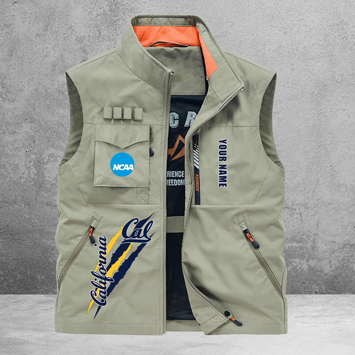 California Golden Bears New Personalized Multi-Pockets Vest AZBTMPV000027