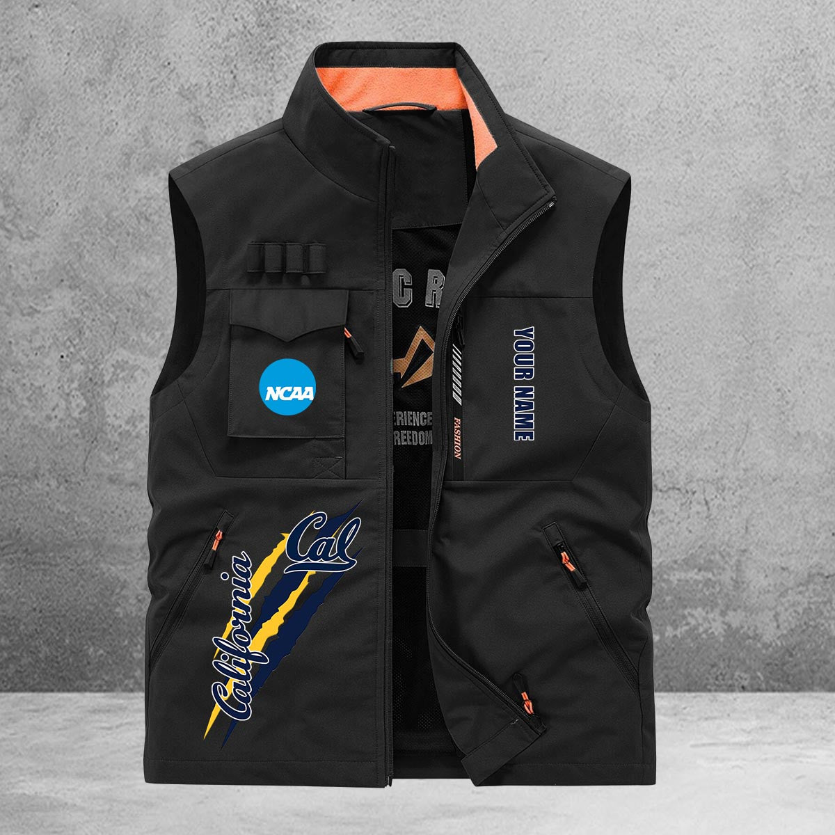California Golden Bears New Personalized Multi-Pockets Vest AZBTMPV000027