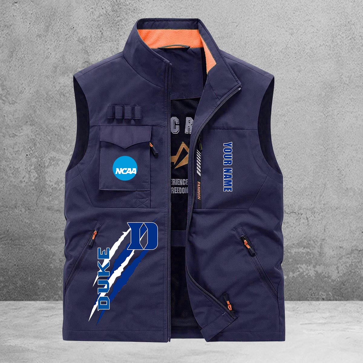 Duke Blue Devils New Personalized Multi-Pockets Vest AZBTMPV000040