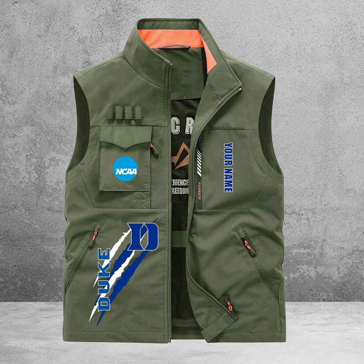 Duke Blue Devils New Personalized Multi-Pockets Vest AZBTMPV000040