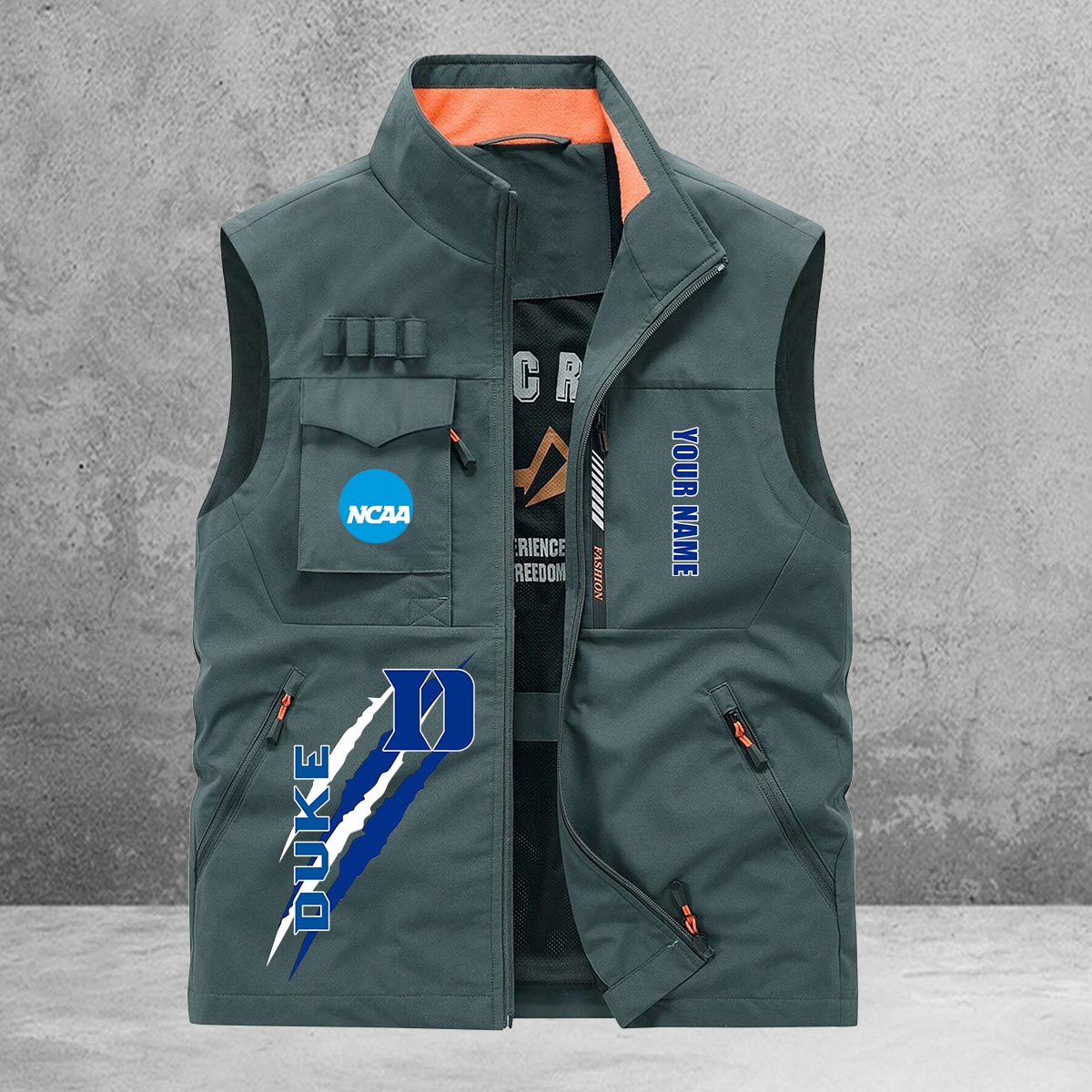 Duke Blue Devils New Personalized Multi-Pockets Vest AZBTMPV000040