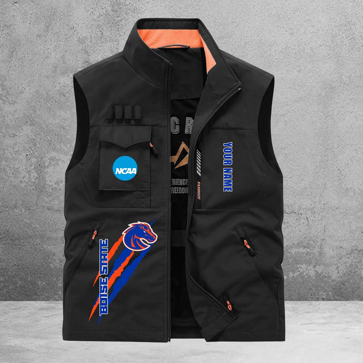 Boise State Broncos New Personalized Multi-Pockets Vest AZBTMPV000034