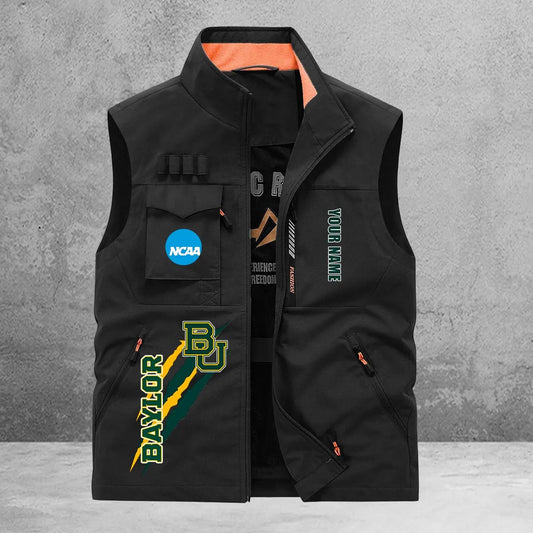 Baylor Bears New Personalized Multi-Pockets Vest AZBTMPV000037