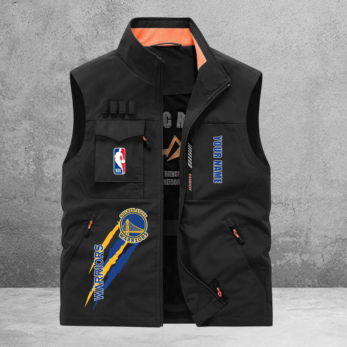 Golden State Warriors New Personalized Multi-Pockets Vest AZBTMPV000098