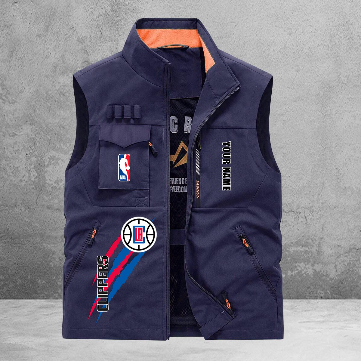 Los Angeles Clippers New Personalized Multi-Pockets Vest AZBTMPV000101