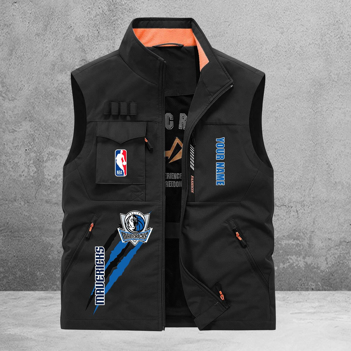 Dallas Mavericks New Personalized Multi-Pockets Vest AZBTMPV000079