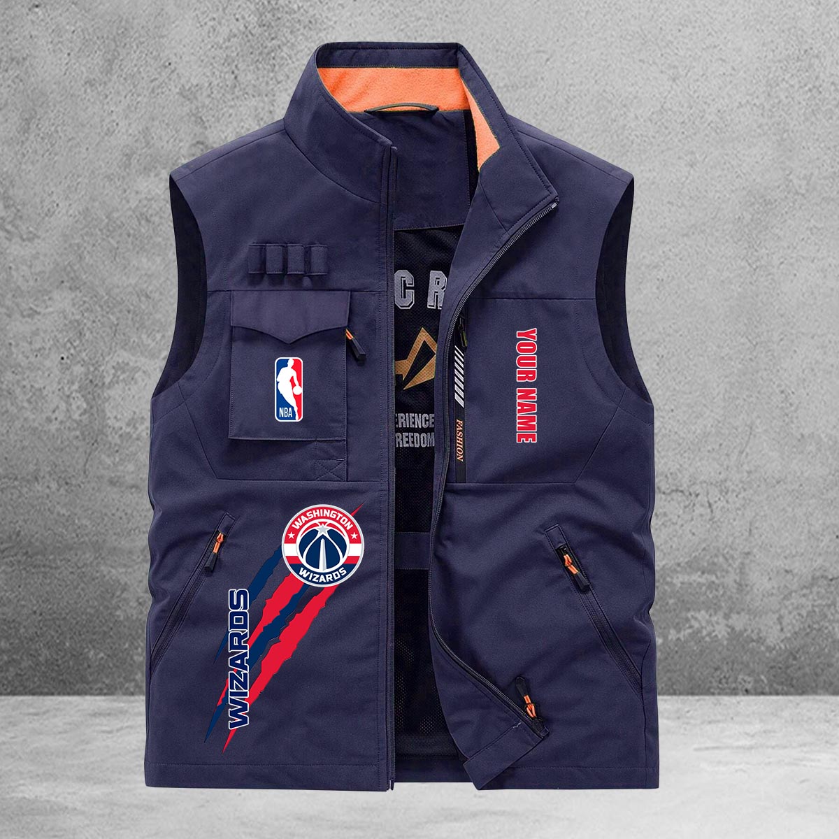 Washington Wizards New Personalized Multi-Pockets Vest AZBTMPV000083