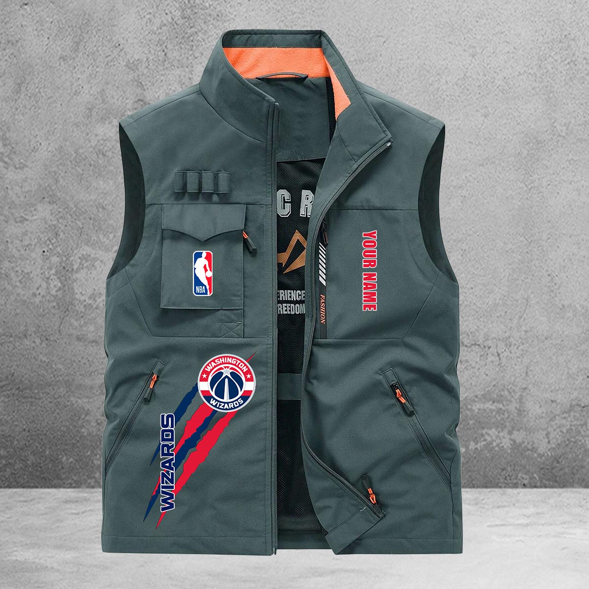 Washington Wizards New Personalized Multi-Pockets Vest AZBTMPV000083