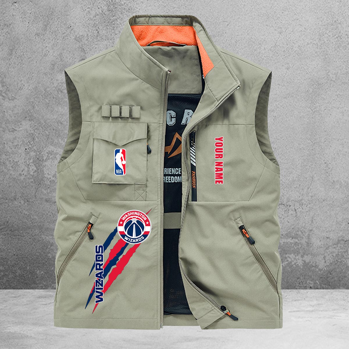 Washington Wizards New Personalized Multi-Pockets Vest AZBTMPV000083