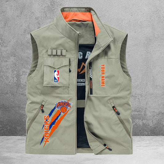 New York Knicks New Personalized Multi-Pockets Vest AZBTMPV000086