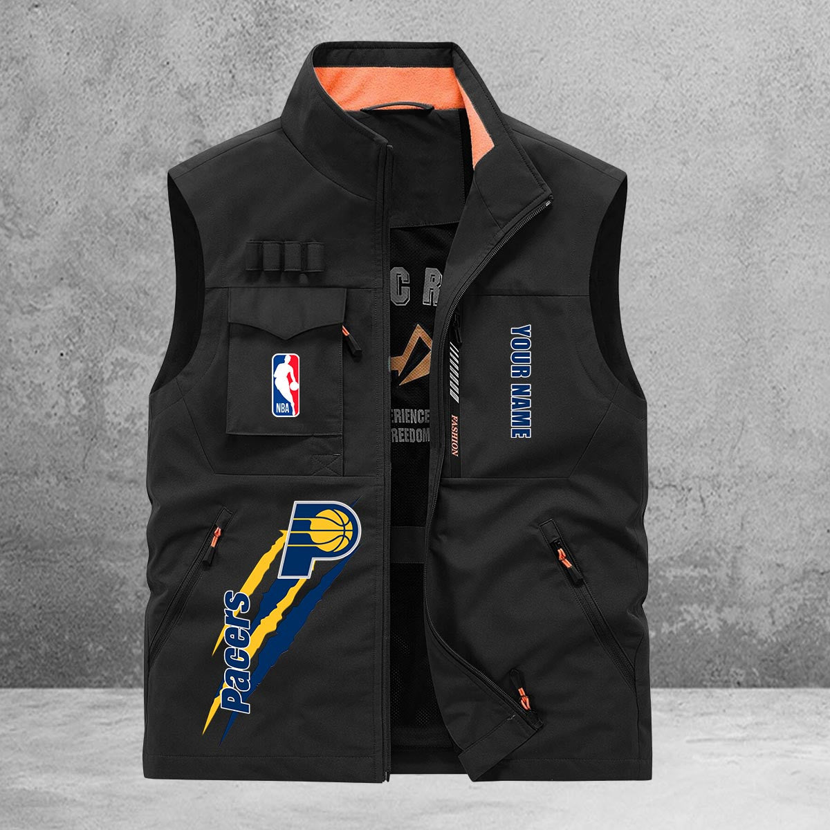 Indiana Pacers New Personalized Multi-Pockets Vest AZBTMPV000089