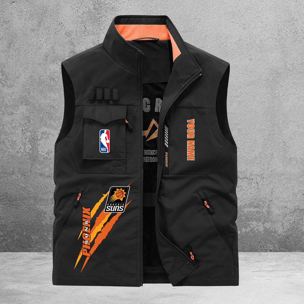 Phoenix Suns New Personalized Multi-Pockets Vest AZBTMPV000091