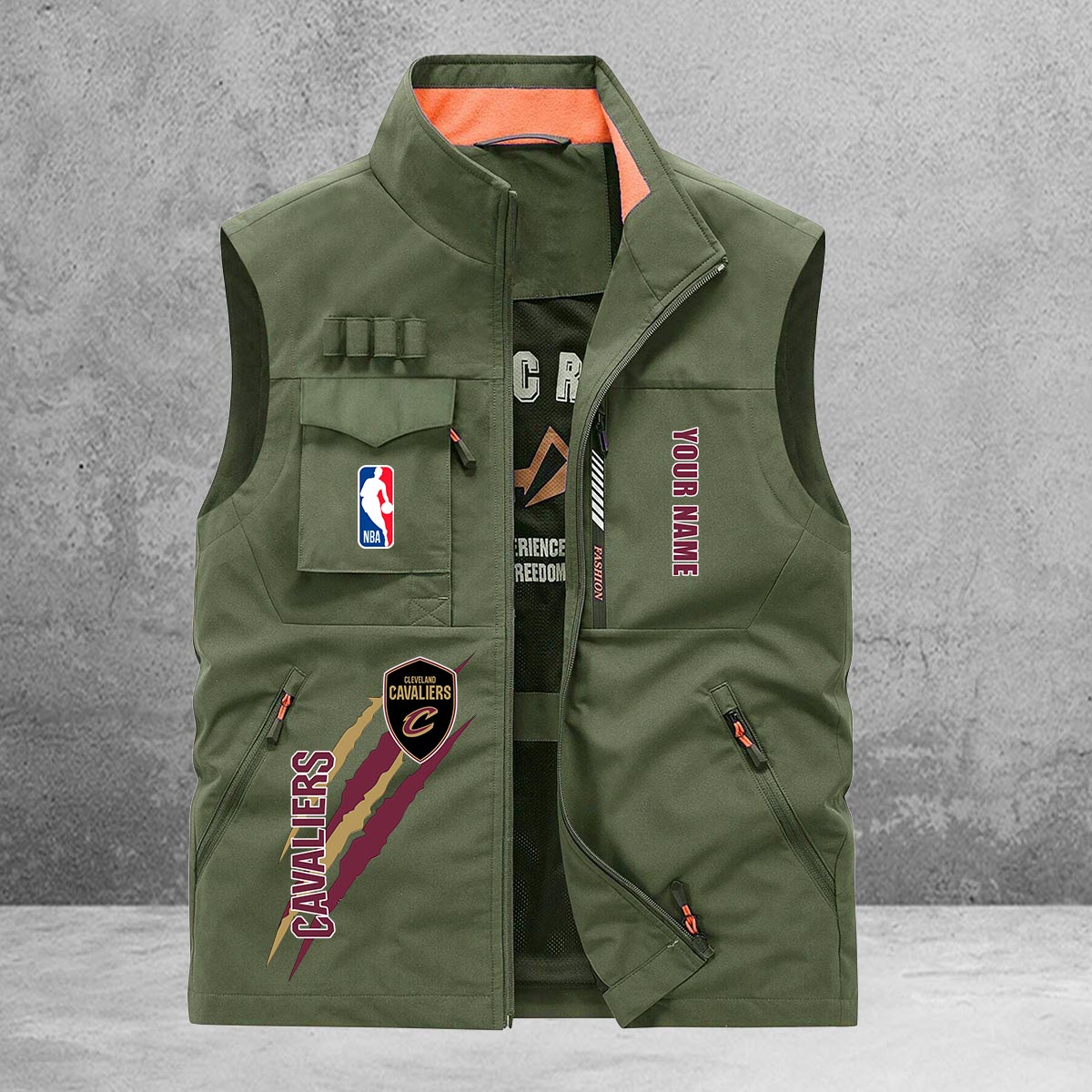 Cleveland Cavaliers New Personalized Multi-Pockets Vest AZBTMPV000092