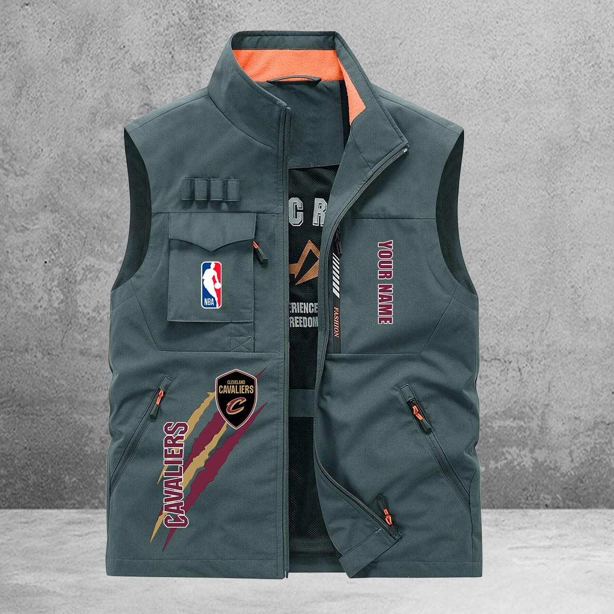 Cleveland Cavaliers New Personalized Multi-Pockets Vest AZBTMPV000092