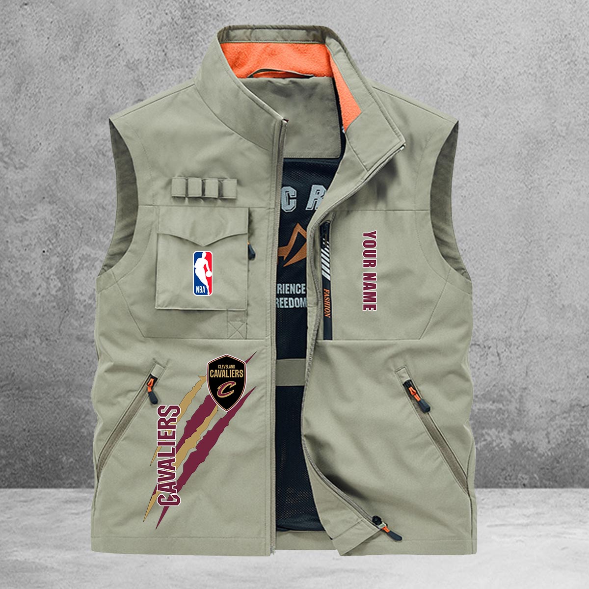 Cleveland Cavaliers New Personalized Multi-Pockets Vest AZBTMPV000092