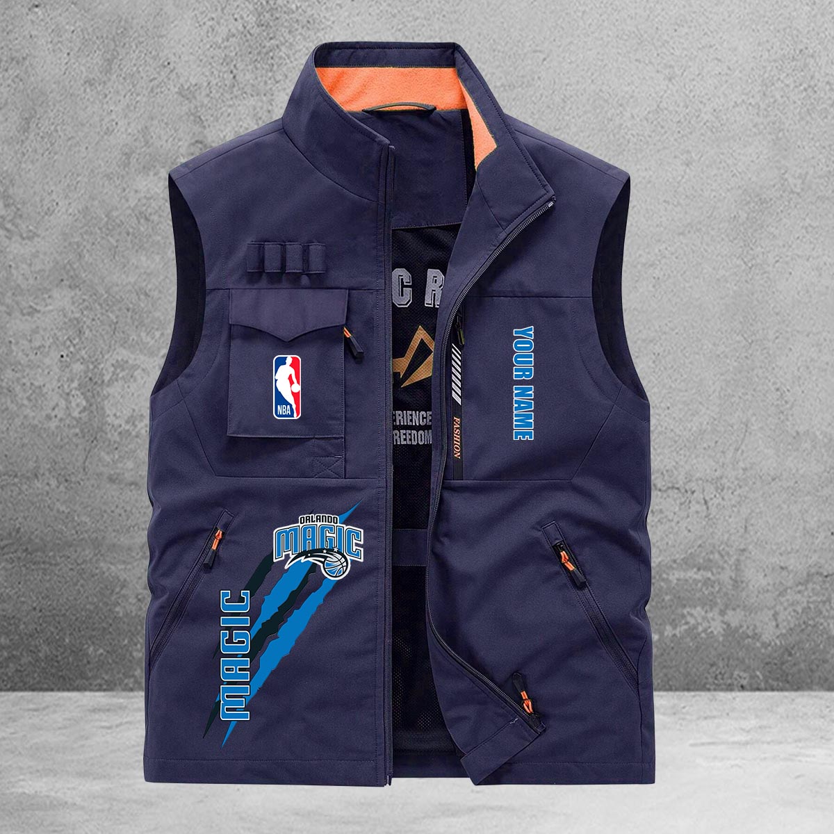 Orlando Magic New Personalized Multi-Pockets Vest AZBTMPV000095