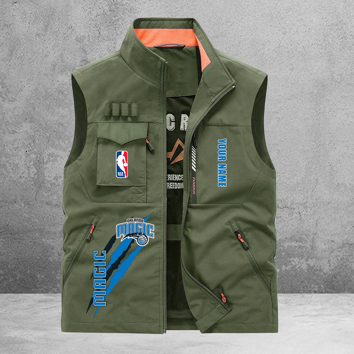 Orlando Magic New Personalized Multi-Pockets Vest AZBTMPV000095