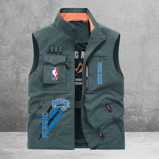 Orlando Magic New Personalized Multi-Pockets Vest AZBTMPV000095