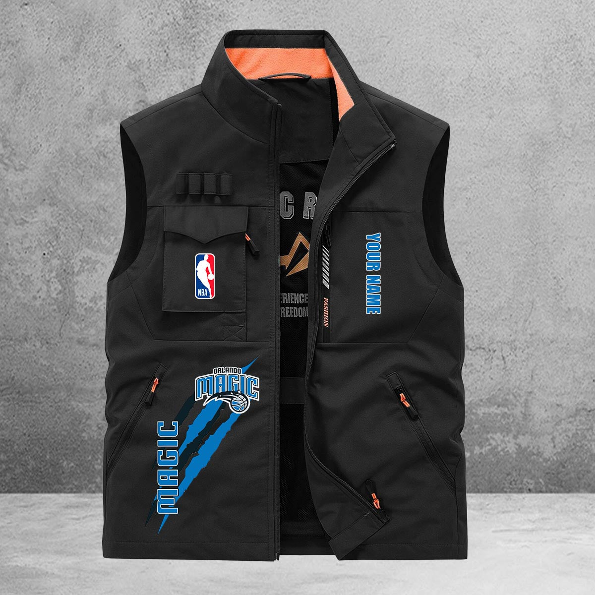 Orlando Magic New Personalized Multi-Pockets Vest AZBTMPV000095