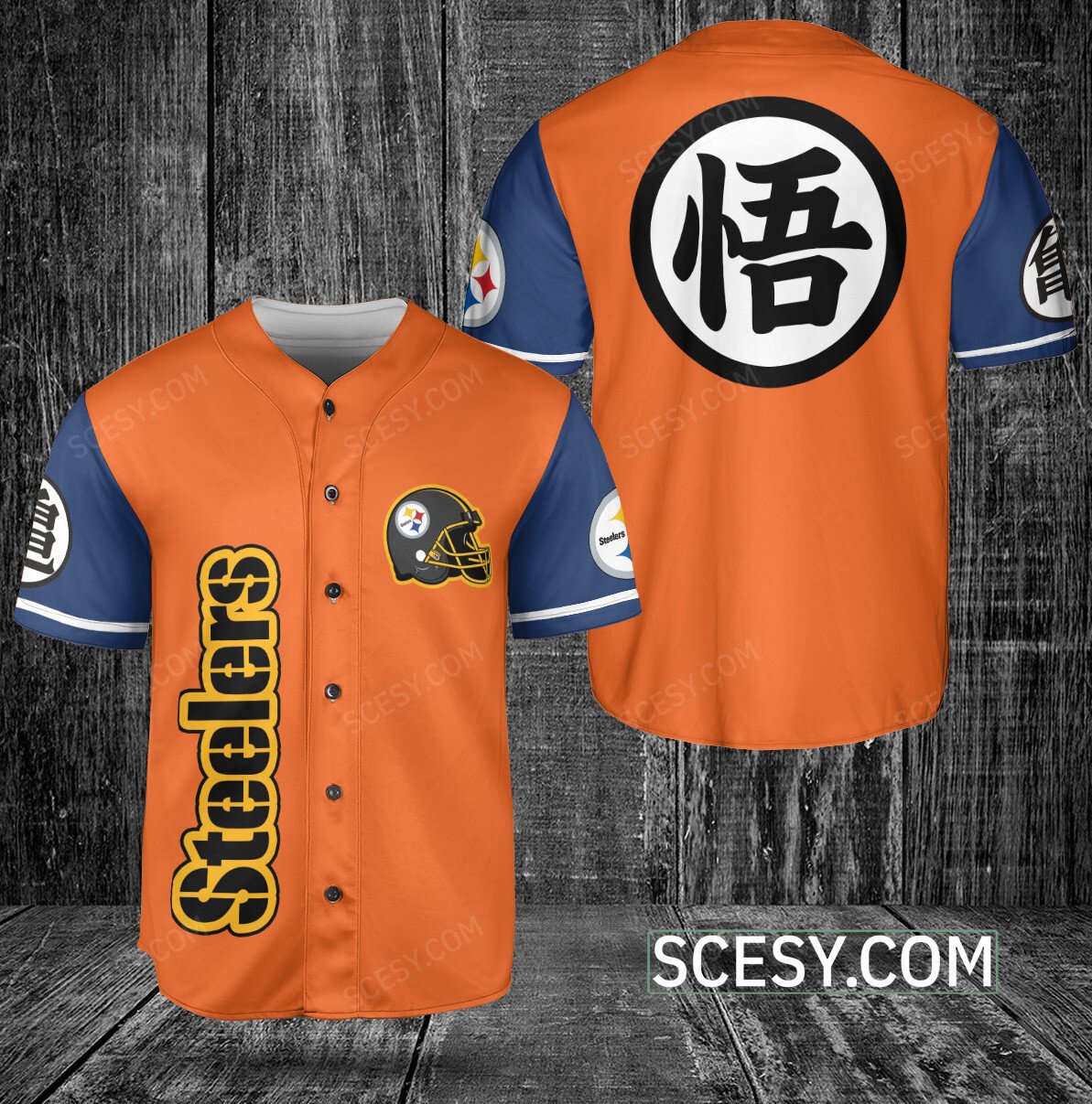 Pittsburgh Steelers Dragon Ball Baseball Jersey