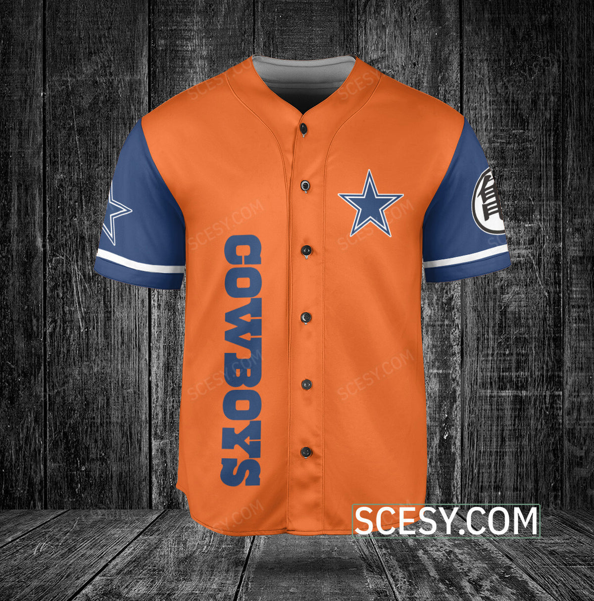 Dallas Cowboys Dragon Ball Baseball Jersey
