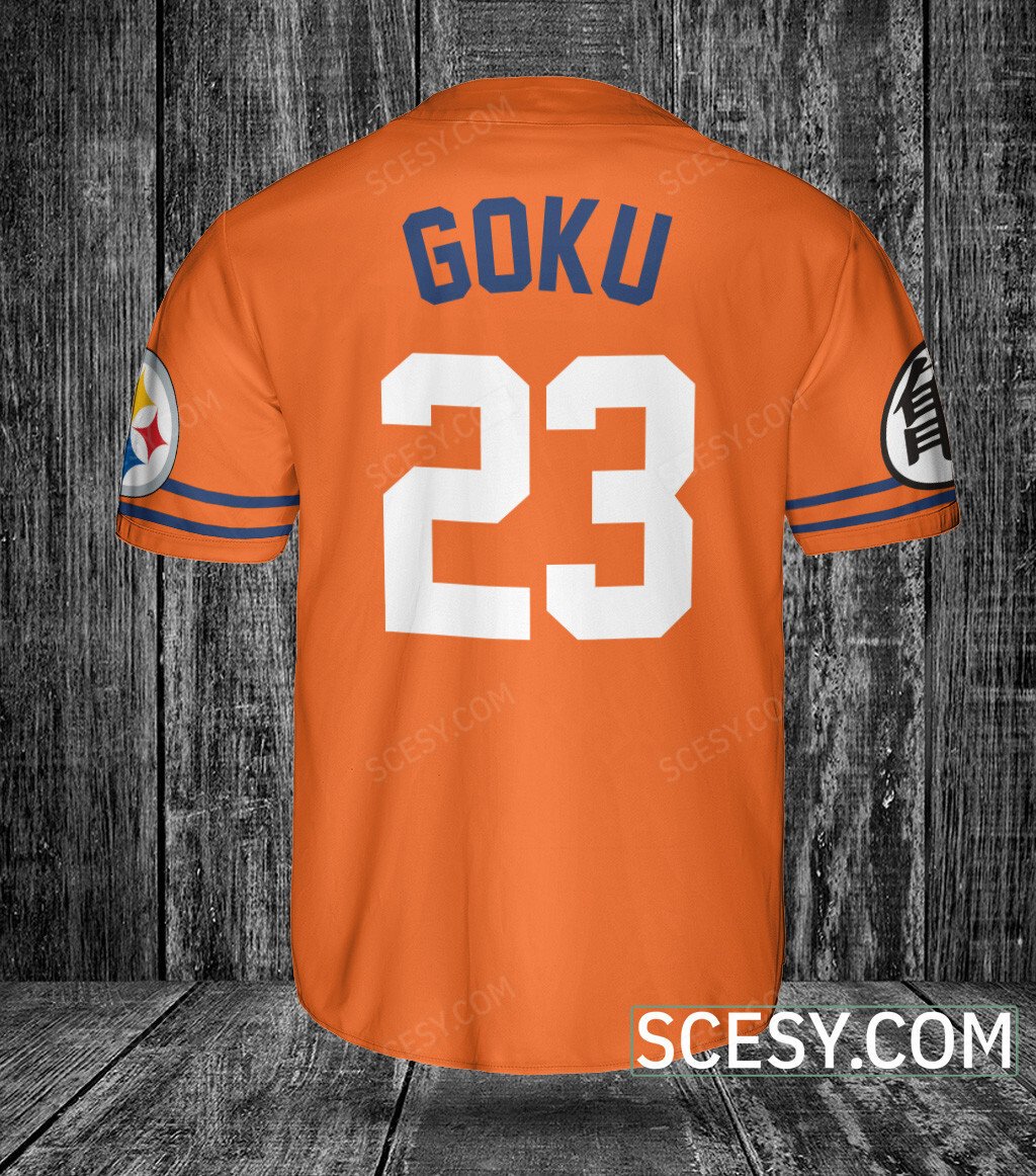 Pittsburgh Steelers Dragon Ball Baseball Jersey Custom