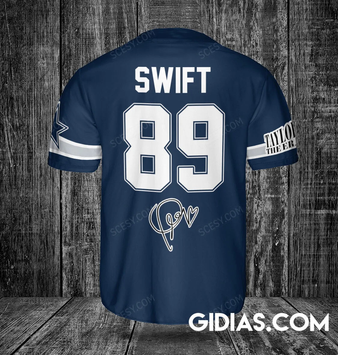 Dallas Cowboys Taylor Swift Baseball Jersey Navy Number #89