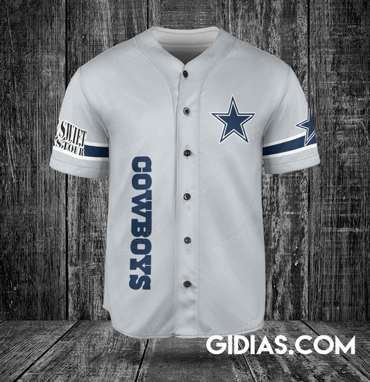 Dallas Cowboys Taylor Swift Baseball Jersey Silver Number #13