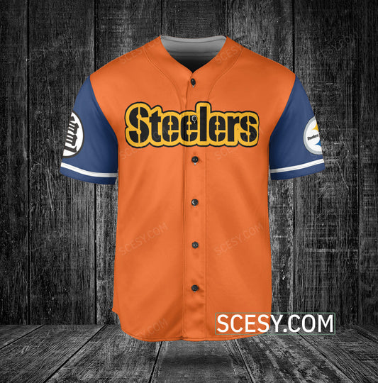 Pittsburgh Steelers Dragon Ball Son Goku Baseball Jersey