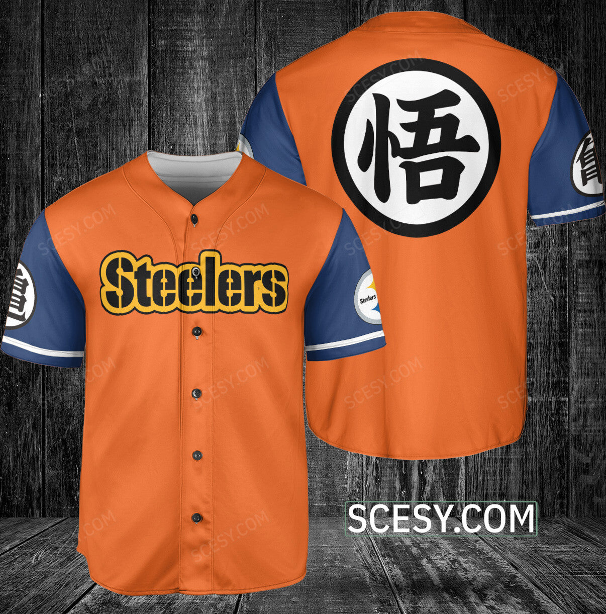 Pittsburgh Steelers Dragon Ball Son Goku Baseball Jersey