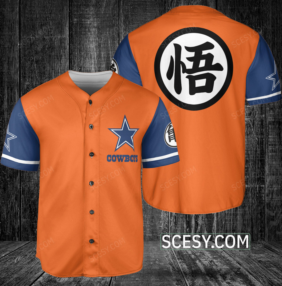 Dallas Cowboys Dragon Ball Son Goku Baseball Jersey